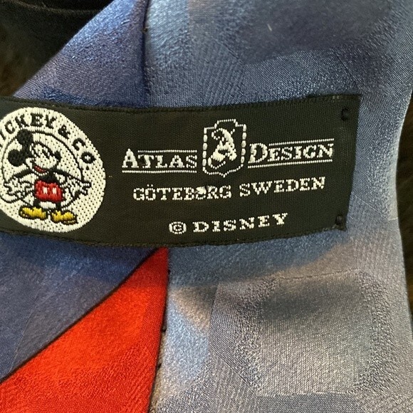 Vintage Atlas Design Mickey Mouse 100% silk tie. - Picture 4 of 5
